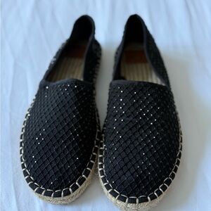 Zara Black Espadrilles with Metallic Details